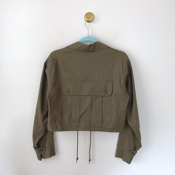 Ralph Lauren Army Green Cropped Utility Jacket - Picture 11 of 11